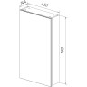 Шкаф зеркальный LEMARK UNIVERSAL 45х80 см 1 дверный, петли слева, цвет корпуса белый глянец LM45ZS-U